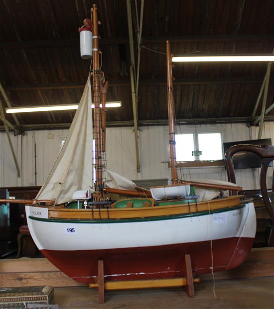 Model of a sailing boat